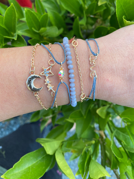 Stars and Moon Bracelet set